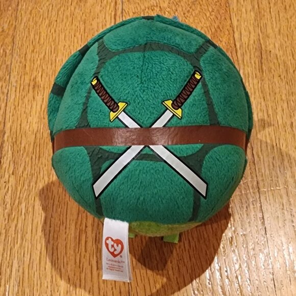 Ty Teenage Mutant Ninja Turtles "Leonardo" Round Plush Toy - Picture 7 of 9